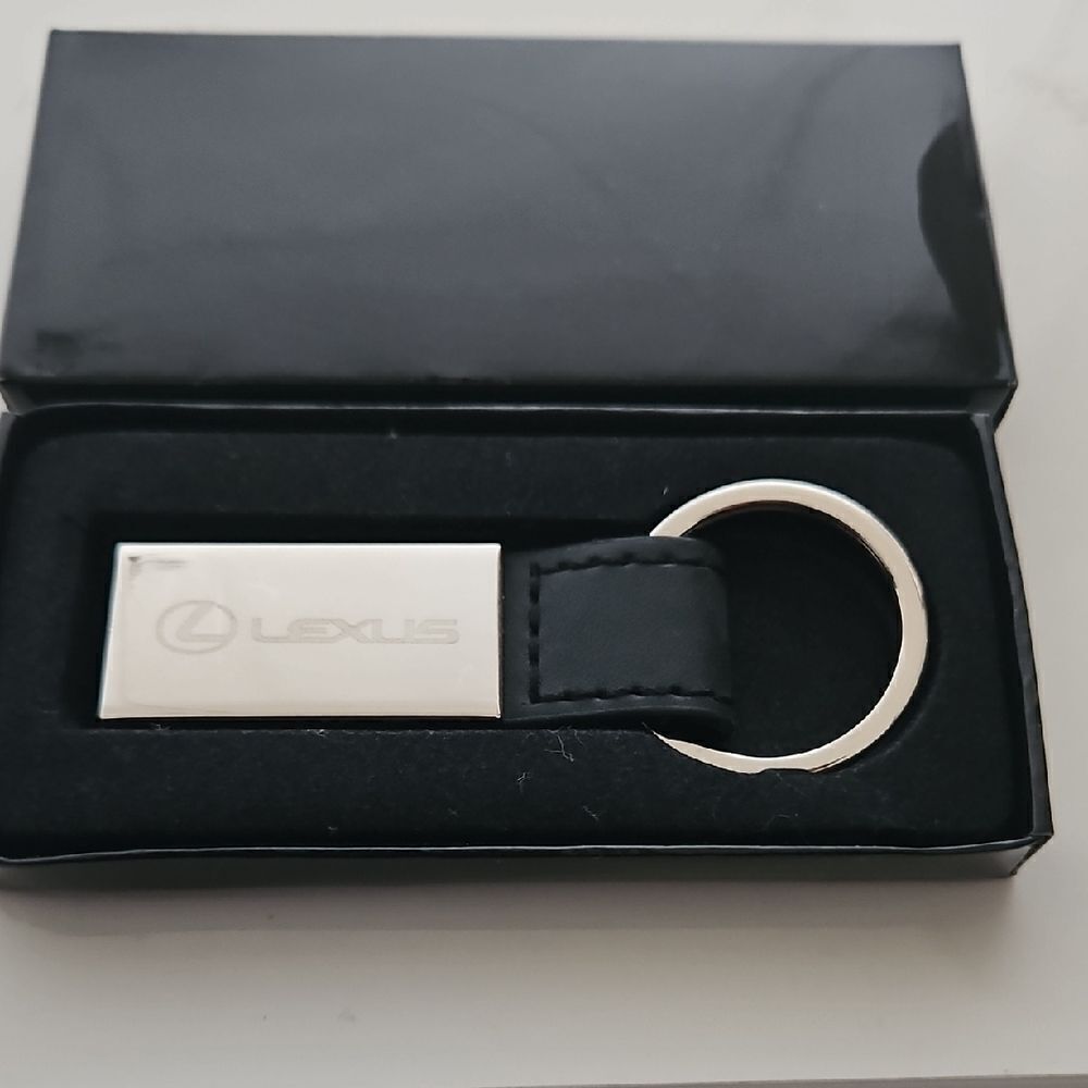 Silver and Black Keychain